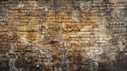Obraz premium Aged Brick Wall with Grungy Appearance