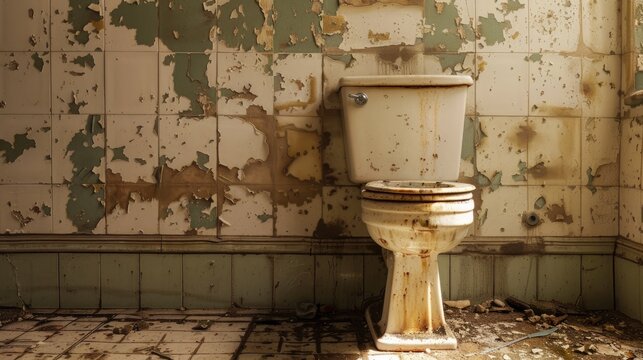 Aged bathroom marker