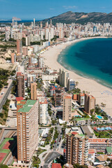 Benidorm in Spain in summer