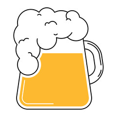 Colored sketch of a beer barrel Vector illustration