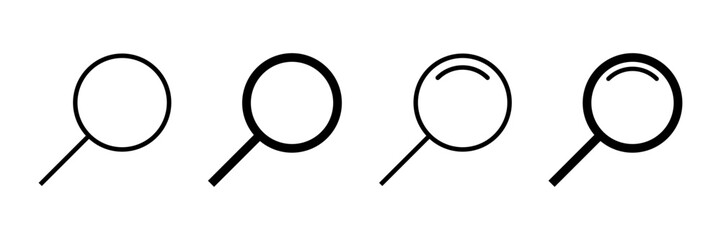 Search icon vector isolated on white background. Glass vector icon. search magnifying glass icon. Find