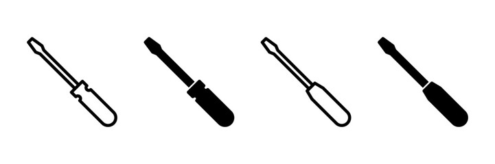 Screwdriver icon vector isolated on white background. Screwdriver vector icon