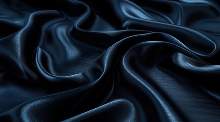 Obraz premium black satin fabric