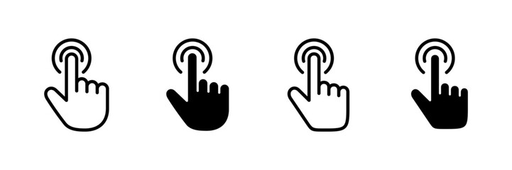 Hand click icon vector isolated on white background. pointer icon vector. hand cursor icon vector