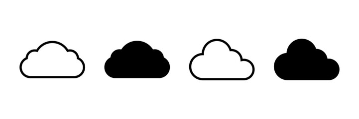 Cloud icon vector isolated on white background. cloud computing icon