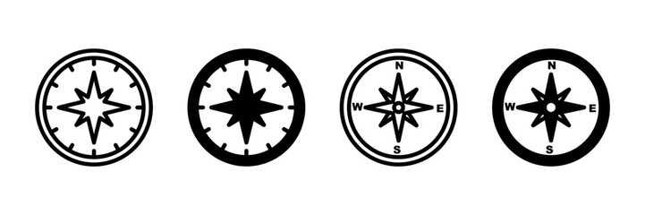 Compass icon vector isolated on white background. Compass vector icon © Oliviart