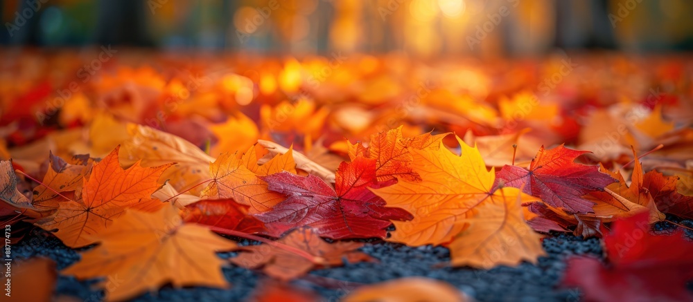 Wall mural Autumnal Leaf Blanket