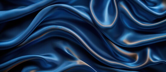 Fototapeta premium Blue Satin Drapes: Soft and Luxurious