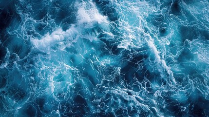 Aerial View of Waves and Ocean Background