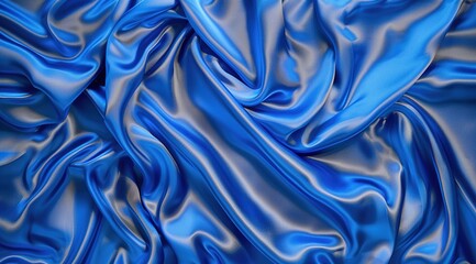 Fototapeta premium blue satin fabric