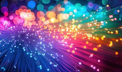 Obraz premium Abstract Colorful Fiber Optic Lights.