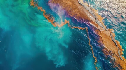 Fototapeta premium Abstract Ocean Aerial View.