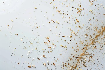 Obraz premium Abstract White Background with Gold Confetti.