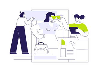 Magazine content gathering abstract concept vector illustration.