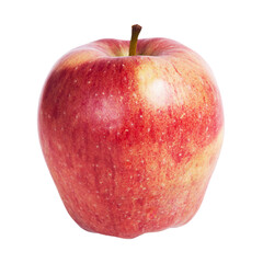 Apple red with yellow isolate on a white background.