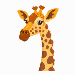 Obraz premium Cute Giraffe Cartoon Illustration.