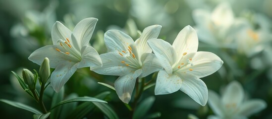 Fototapeta premium White Lilies in Soft Focus