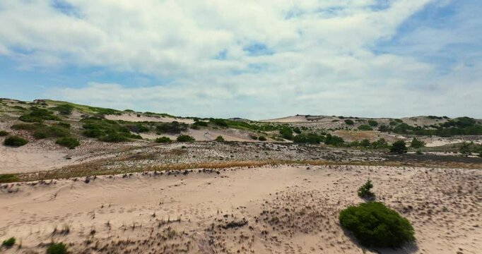 Cape Cod Sand Dunes Aerial Footage