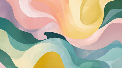 Abstract art with color pastel art style illustration