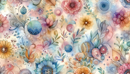 Watercolor textures, watercolor backgrounds, pastel colors, seamless, hand-painted effects.