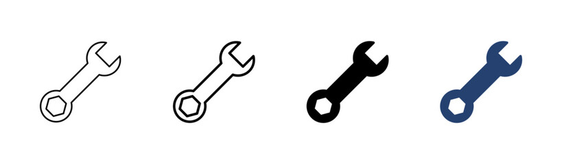Wrench icon set. repair icon vector. tools icon vector