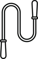Simple line art icon of a jump rope for working out