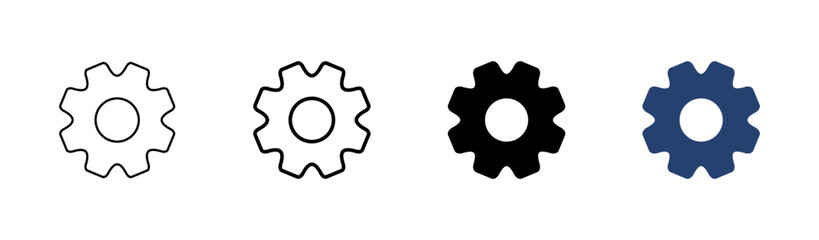 setting Icon set. Cog settings Icon Symbol