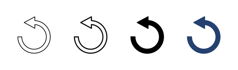 Refresh icon set. Reload icon vector. Update icon.