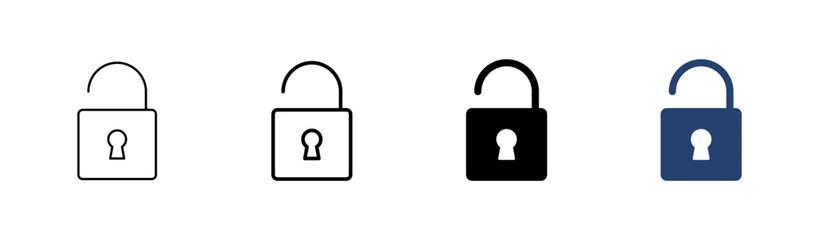 Lock icon set. Padlock icon vector. Encryption icon. Security symbol