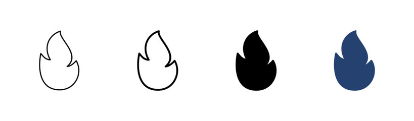 Fire icon set. fire vector icon