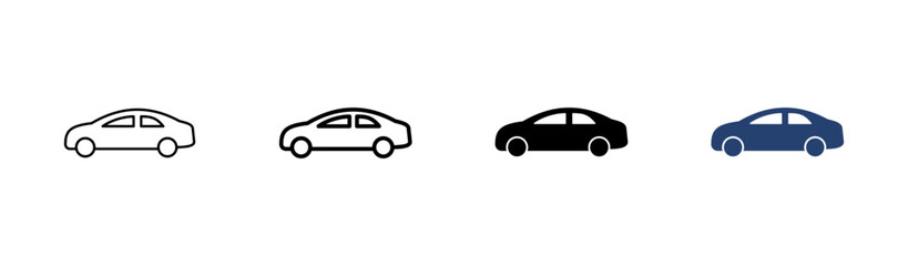Car icon set. car vector icon. small sedan