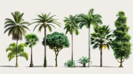 Obraz premium Isolated Tropical Trees for Design Advertising and Architecture