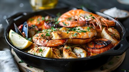 Baked seafood dish