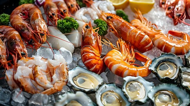 Delicious fresh seafood platter