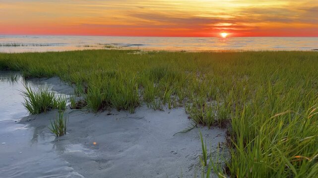 Cape Cod MA Sunset on Skaket Beach 