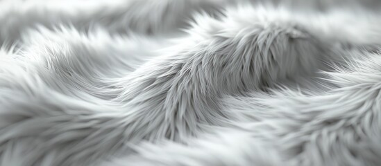 White Furry Texture Close-Up