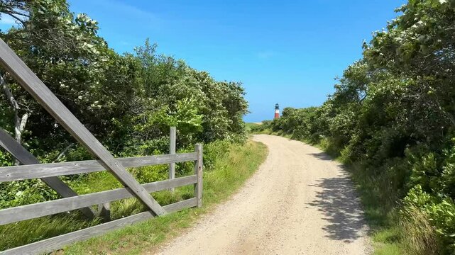 Cape Cod Nantucket Island Lighthouse Windy Driveway 