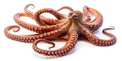Fototapeta premium Octopus isolated on background, octopus, sea creature, tentacles, marine life, background, ocean animal