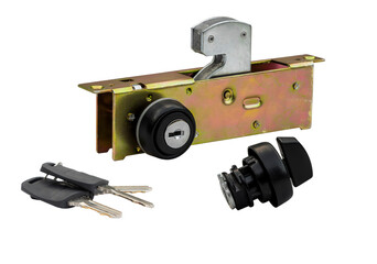 Aluminum glass door lock set