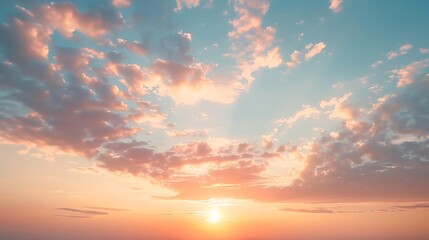 Obraz premium warm sky with sun in the background