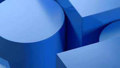 Fototapeta premium 3D blue geometric background
