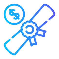 scholarship gradient icon