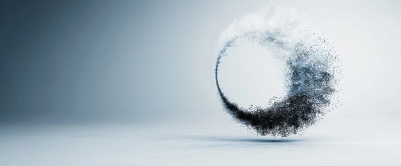 Fototapeta premium Artistic Yin-Yang design with gentle natural light and spacious abstract copy space