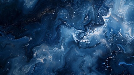 Abstract Blue and White Painting Texture Background, Abstract Art in the style of dark navy blue and white