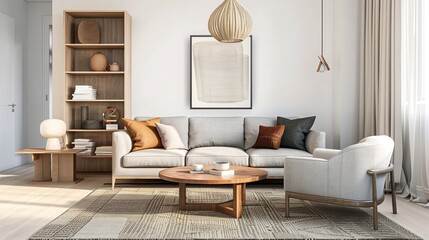 A simple and elegant Scandinavian style living room