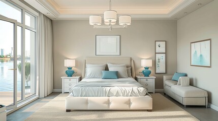 A modern apartment bed room