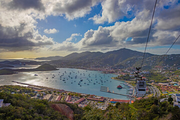 View of Charlotte Amalie St Thomas from Paradise Point.