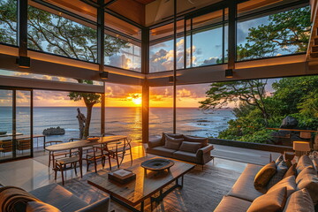 Fototapeta premium Contemporary Haven in Hawaii's Serene Luxury Generated by AI