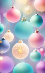 colorful christmas balls