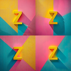 Pack x 4, Colorful Cardstock Letters: Varied Fonts and Pastel Colors for the Complete Alphabet and Additional Symbols, A B C D E F G H I J K M N L LL O P Q R  S T U V W X Y Z ?